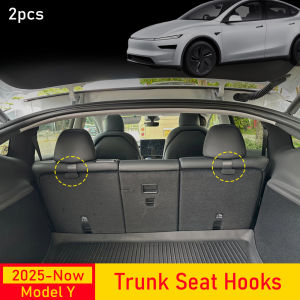 2pcs Trunk Grocery Bag Hook for 2025 Tesla Model Y Juniper Launch Trunk Organizers Multi-functional Seat Purse Storage Holder