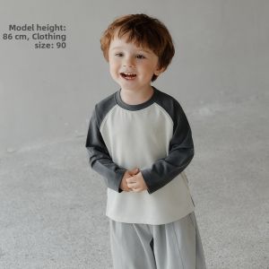 OAK FAMILY | Color Block Spring Childrens Long Sleeve T-Shirt
