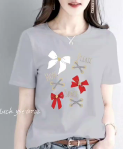 KAOS ATASAN TERBARU PITA CUTE COMBED PREMIUM WANITA