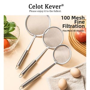 Foam Skimming Fine Mesh Kitchen Spoon