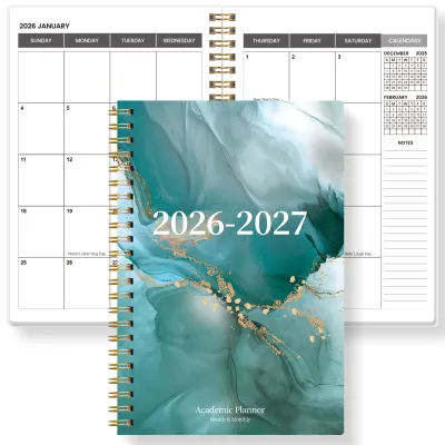 2026-2027 A5 Weekly & Monthly Planner – Jan 2026 to Dec 2027 Spiral Organizer with Calendar & Notes School & Office Supplies