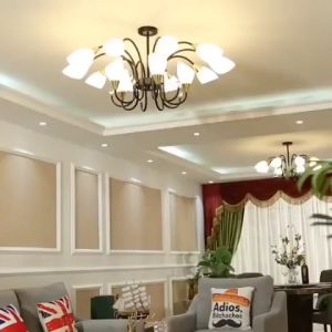 Đèn Chùm Pha Lê Cao Cấp (Tặng Kèm Bòng LED ) Thiết Kế Mới Phong Cách Cho Không Gian Phòng Khách Phòng Bếp Phòng Ngủ - Bảo Hành 5 Năm