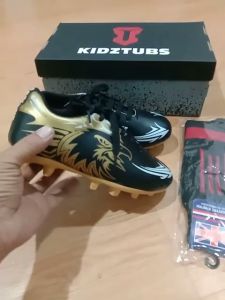 KIDZTUBS Sepatu Bola Anak Paket Komplit Sepatu Bola Tas Skin Deker Kaos Kaki Usia 6-10 Tahun Size 28 29 30 31 32 33 34 35 36 37 KDZ1641122324