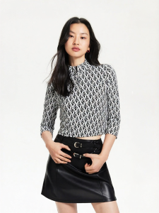 Vero Moda | Autumn New H-Shape Short Neck Printed Retro Popular Womens T-Shirt