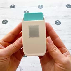 1X0.8inch Rectangular Postage Stamp Puncher Rectangle Lever Action Stamp Punch for Paper Crafting Scrapbooking DIY Card Making