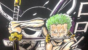 Kaos Roronoa Zoro One Piece Tshirt Casual Premium Cotton Real Pict Ready Stock Tersedia dan Siap Kirim BISA COD