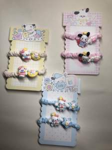 Character girl’s hair ties bands accessories : kitty melody cinnamon