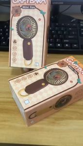 พัดลม Capybara Mini Fan รุ่น E89 พัดลมUSB มาพร้อมสติ๊กเกอร์น่ารักๆในกล่อง น้ำหนักเบา พกพาสะดวก พร้อมจัดส่ง