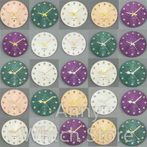 NH05 24.5mm Watch Dial Hand Set Dial With Diamond Index For NH05 NH06 Womens Watch Modified Accessories