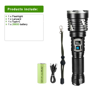 XHP360 Most Powerful LED Flashlight Super Bright Tactical Torch USB Rechargeable Zoom Lamp 26650 Camping Fishing Work Light