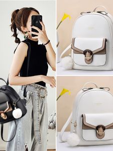 กระเป๋าเป้สะพายหลังผู้หญิงหนังแท้สไตล์ใหม่ปี 2025 กระเป๋าเดินทางแบบลำลองทันสมัย ​​กระเป๋าสะพายไหล่แบบอเนกประสงค์สำหรับวัยรุ่น