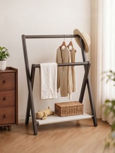 ZHUSHANXIA | Foldable Wooden Clothes Rack