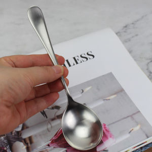 Wide Handle 18/10 Stainless Steel High 304 Soup Spoon Stirring Spoon Utensil Kitchen Dining Tableware Deepened Wide Handle Spoon