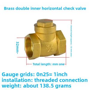 danxilu | One-way Check Valve for PPR Pipe Brass Vertical Horizontal Inner Outer Thread