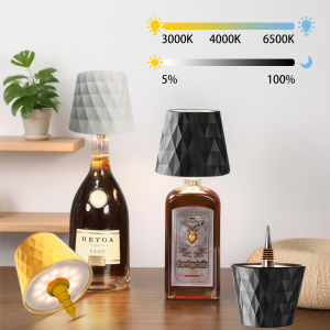 2025 New Wireless Bottle Lamp 3 Color Rechargeable Wine Bottle Lights Touch Control Lamps for  Indoor/Outdoor Bars Restaurants