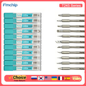 FMchip T245 Series Replacement Soldering Tips Compatible with T80P/T90B/HS02A Soldering Irons