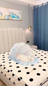 A06 Màn Chụp Trẻ Em Gấp Gọn – Viền Che Ánh Sáng An Toàn Cho Bé