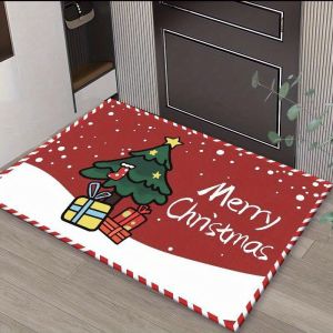 VIKAMA Christmas Carpet Welcome Mat Outdoor Carpet Thin Floor Mat Rug For Bedroom Living Room Carpet Doormat Home Decoration