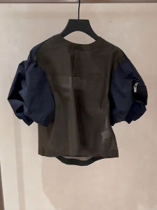 Handpicked Store Womens Loose Bubble Sleeve Short Sleeve T-Shirt Fashionable Summer New Arrival Age-Reversing Top Korean Style