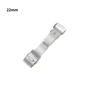 Dây Đeo Đồng Hồ Bằng Thép Không Gỉ Khóa 16/18/20/22/24MM Khóa Gấp Bấm Đôi Bạc Đen Dây Đeo Đồng Hồ Sửa Chữa Phụ Kiện