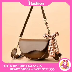 iFASHION 2051 READY STOCK Underarm Saddle Bag Korean Style Simple Casual Shoulder Crossbody Bags