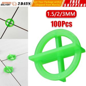 ❤️【Local Send Out】【1.5mm/2mm/2.5mm/3mm】100pcs Construction Tools Tile Spacers Cross Tile Leveling System Recyclable Wedge Locator for Floor Tile Gap Leveling System ZZY-Tile-Leveling-System