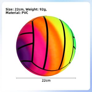 Bóng Nảy PVC Nhiều Màu Cầu Vồng 22cm Bóng Biển Mềm Bơm Hơi Cho Trò Chơi Hồ Bơi Trẻ Em Bóng Chơi Tay Cho Trẻ Em Từ 14 Tuổi Trở Lên