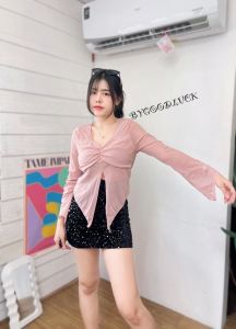 🌈 SpinnyHouse 🌈เสื้อแหลม ผ้านซีทรู ผ้ายืดวิ้งเกล็ดเพชร  เกล็ดเพชร