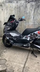 Decal Stiker Motor PCX 160 2022 MOTIF SIMPLE HITAM D-Y4-013 Y4-004