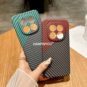 สำหรับ Xiaomi Redmi Note 15 14 Pro เคส PC ด้านคาร์บอนไฟเบอร์ป้องกันลายนิ้วมือยากกล่องกันกระแทกฝาครอบตัวปกป้องกล้องถ่ายรูป