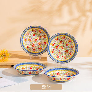 Large Size Ceramic Bowl Plate Dining Set Single Meal Bowl Dish Tableware 2025 New Style Dish Vegetable Dish Soup Dish
