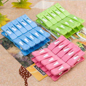 10 PCs Thickened Large Windproof Clip Pure Plastic Clothes Peg Fishnet Clip Clothespin Sheets Clip Can Be Used in Sea