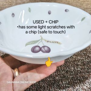 160ml - 5.5" CORELLE USA PLUM SWIRL MICROWAVABLE MINI BOWL SAUCER • JAPAN SURPLUS