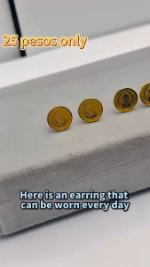 Stainless Steel earrings mary/padre pio/st.benedict gold plated no tarnish