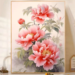New Chinese Peony Florals Diamond Painting 2024 New Arrival Living Room Bedroom Beautiful Handmade DIY Full Diamond Point Stickers 5D Brick