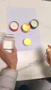 【With Box】Smokeless scented candle Southeast Asian tin can dried flower handmade soy wax bedroom fragrance No Alcohol