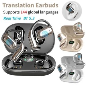 AI Translator Earbuds 144 Languages 3-in-1 Noise Cancelling Bluetooth 5.3 Headset Instant Translator Smart Voice Real Time