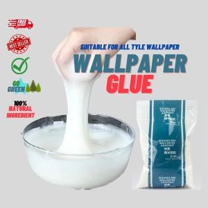 Premium Adhesive Wallpaper Glue Pelekat Kertas dinding Water Soluble wall paper Glue Powder Dehydrated Glutinous Rice dinding renovation gam banner gum 100g/200g/300g paper DIY