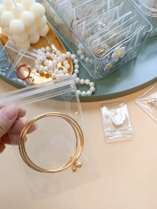 SK-C1274 Plastik Klip Ziplock Tebal Transparan Pouch Penyimpanan Perhiasan Tahan Air Plastik Travel