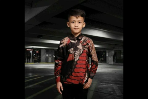 Kemeja Batik Anak Laki Laki Lengan Panjang Usia 2 Sampai 12 Tahun Baju Batik Anak Cowok Merah Hitam