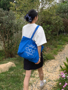 Túi Tote Canvas Denim Retro in Tiếng Anh Túi Đeo Vai Đa Năng Dung Tích Lớn Cho Đi Làm Và Đi Du Lịch Túi Tote Đa Năng Cho Nữ