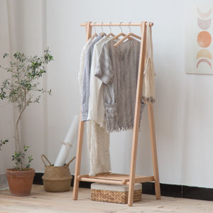 Nordic Style Wooden Hanger For Home Coat Rack Floor Minimalist Small Apartment Bedroom Hanger Room Cloth Rack