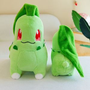 30/45cm Pokemon Chikorita Plush Doll Soft Stuffed Cartoon Chikorita Toys Kawaii Japan Anime Elf Plush Birthday Gift For Kids