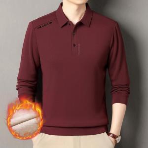 Áo Thun Polo Lót Lông Cừu Dày Mùa Đông Cho Nam Cổ Polo Tay Dài Thường Ngày Ấm Áp Thoải Mái Thoáng Khí Quần Áo Làm Việc