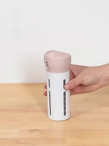 【SG Seller】4-in-1 Travel Bottle Set With Inner Bottles Refillable Travel Liquid Dispenser Lotion Cream Organizer