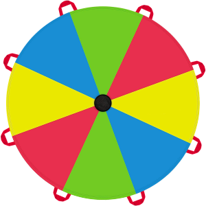 Multicolored Kids Play Parachute with 8 Handles for Indoor And Outdoor Gymnastics Toy Childrens Game Activity