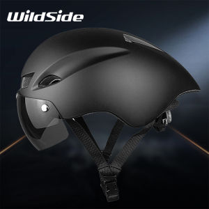 Wildside Aero TT Road Bicycle Helmet Racing Ultralight Triathlon TT Bikes Safety Helmets Goggles Cycling Sports Bike Accessories