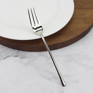 Antibacterial Cute Long Handle Dessert Spoon 18/10 Stainless Steel Coffee Spoon Fruit Fork Elegant Dining Tableware