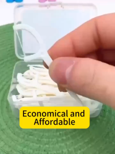 [BUY1 TAKE2]Dental Floss Set 50 floss pieces per set curved design. Toothpick Set |Teeth picking