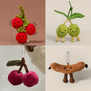 Bandai | //-New In Stock Fruit Food Series Keychain Plush Doll Toy Pendant Keychain Trend Creative Cute Kawaii Keychain Decor Kids Gift/.